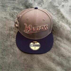 Florida Marlins Hat Cap Fitted Mens 7 Green Baseball World Series New Era